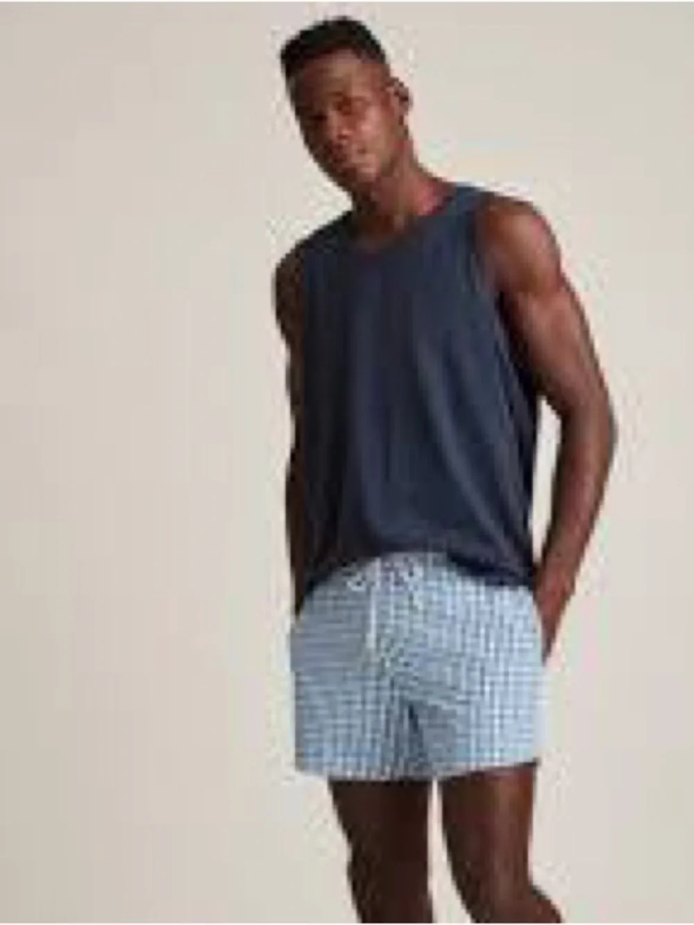 Bonobos Blue & White Seersucker Surf 5” Shorts w/Jersey Briefs Size Large